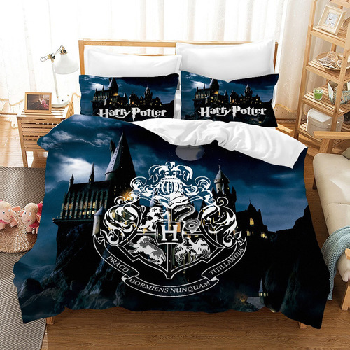 B Juego De Ropa De Cama Suave Harry-potters, Tamaño Doble