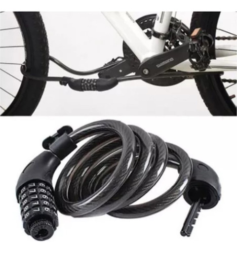 Trava Tranca Cadeado Grosso Bike E Moto Segredo 1m X 8mm