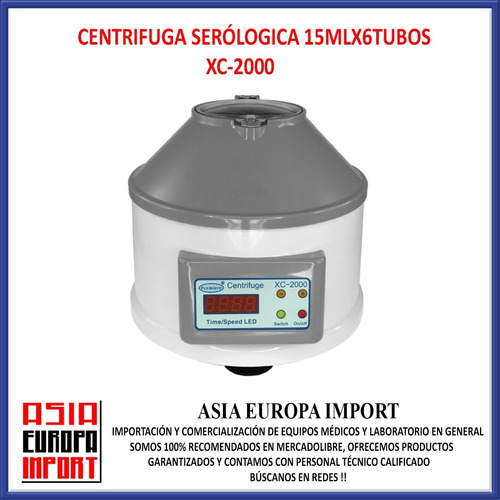 Centrifuga Serólogica 15mlx6tubos Xc-2000