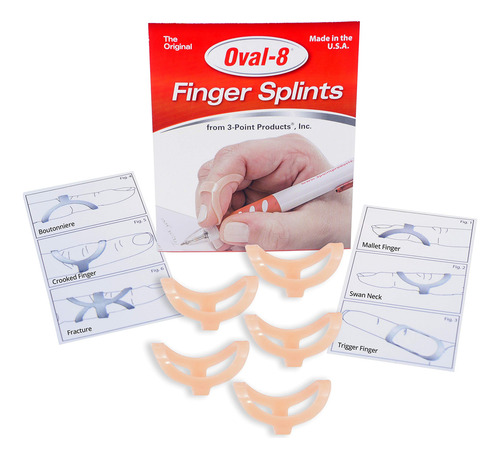 3-point Products Oval-8 Finger Splint Size 5 (pack Of 5)
