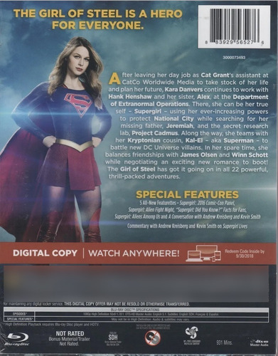 Supergirl Season 2 / Blu-ray / Serie Tv Original Importada