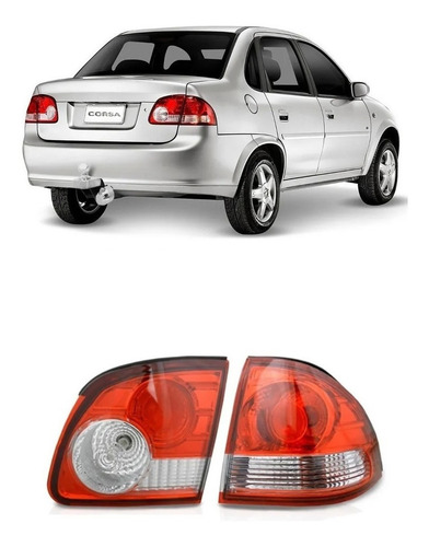 Imagem 1 de 7 de Kit Lanterna Corsa Classic 2010 2013 2016 Mala Canto Lado D