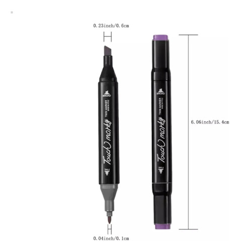 A Kit 48 Canetas Permanentes Cores Vibrantes Ponta Dupla A