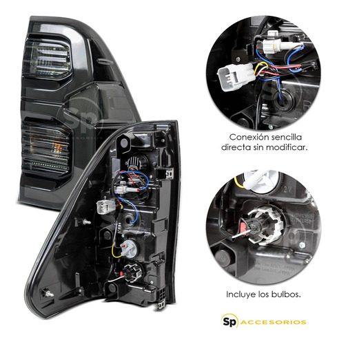 Imagen 5 de 9 de Par Calaveras Traseras Oe Toyota Hilux Adventure 2017 Ahumad