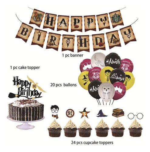 Kit Para Fiesta Tematica De Harry Potter
