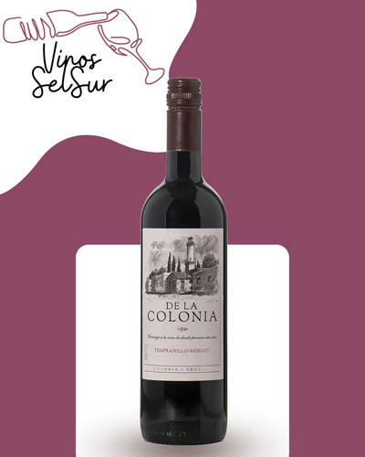 Vino Uruguay De La Colonia - Tempranillo - Merlot