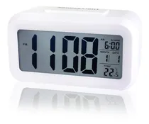 Comprar Relógio Digital De Mesa Branco Hora Data Alarme Decoração