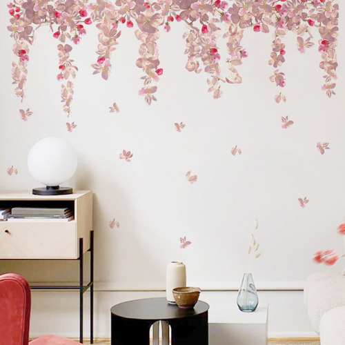 Adhesivos De Pared Colgantes Con Plantas, Flores Y Flores Fr