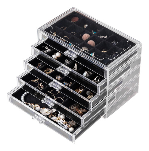 Frebeauty Organizador De Joyas De Acrilico, Caja Organizador