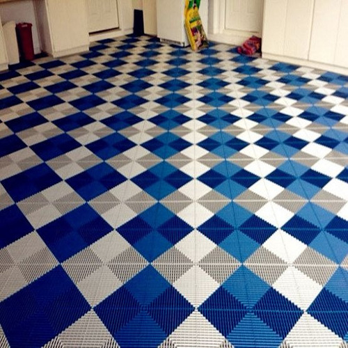 Piso Modular Automotivo Garagem Azul (01 M2)