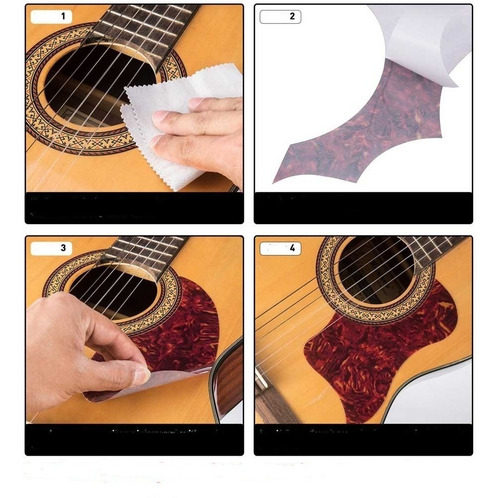 Imagen 4 de 4 de Golpeador Para Guitarra Acústica Pickguard Diseño Starndard
