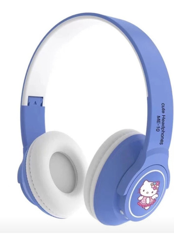Audífono Diadema Bluetooth Hello Kitty Azul Niña Infantil 