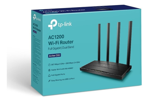 Router Tp-link C6u Gigabit Doble Banda Mu-mimo Ac1200
