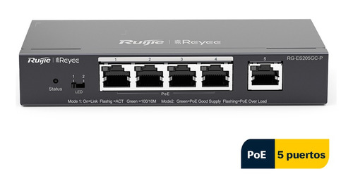 Switch Red Ip 5 Puertos Bocas Ethernet Rack Rj45 Gbits 8 Poe