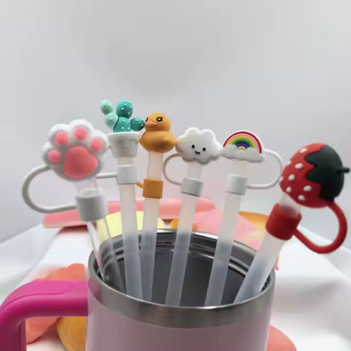 Tampa De Proteção Canudo Copo Stanley 10 Mm Modelos Variados Patinha De Gato