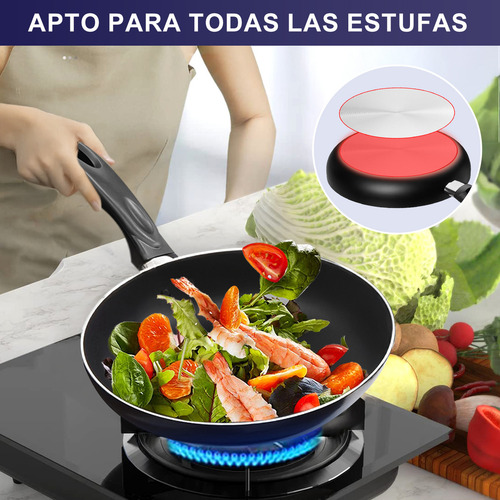 Batería De Cocina 23 Piezas Con Aluminio Antiadherente Color Negro Cinsa