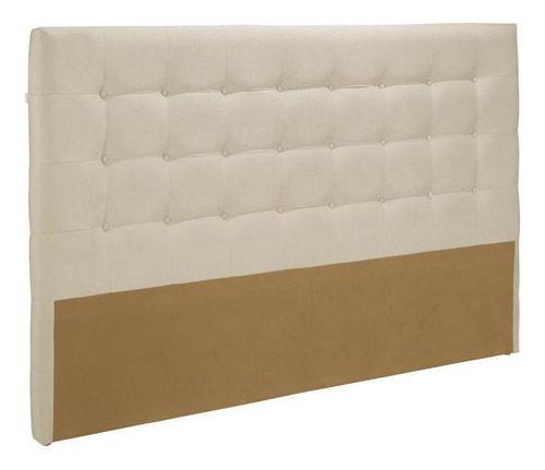  Cabeceira De Cama Box Herval Mônaco Cabeceira Casal 140cm X 122cm Tecido: Camurça Bege