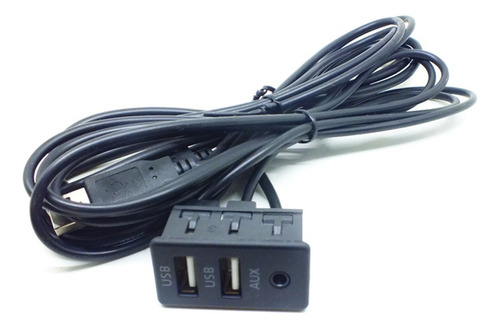 Adaptador Toma De Extensión + 2 Puertos Usb Vehículos De