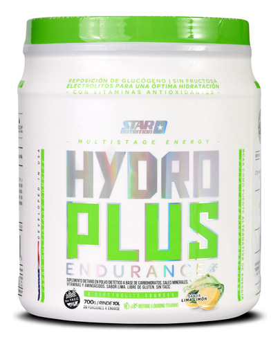 Hidratante Hydro Plus 700gr Star Nutrition Sabor Lima Limón