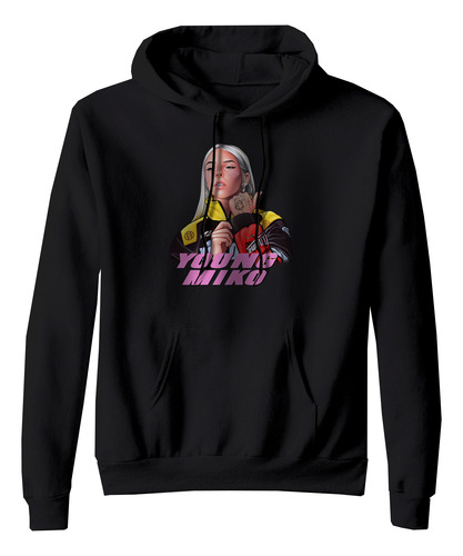 Sudadera Musica Trap Young Miko Kitty Lisa 8 Am Rostro Rosa