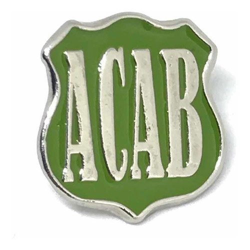 Imagen 2 de 5 de Acab Pin Anti Pacos All Cops Are Bastards Escudo