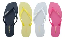 Comprar Kit 4 Pares Chinelos Femininos Bico Quadrado Moda Praia Top