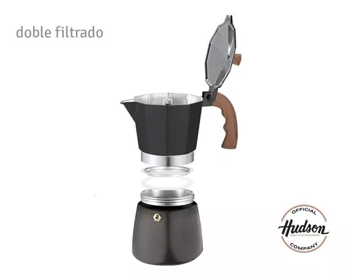 Cafetera Aluminio Esmaltado Negro Tipo Italiana Induccion 6