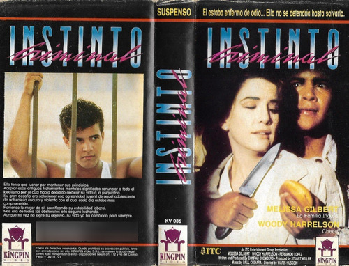 Instinto Criminal Vhs Melissa Gilbert Woody Harrelson 1988