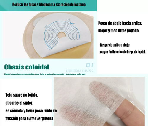 10x Bolsa Colostomía Drenable Con Filtro Anti Olor Y Gases