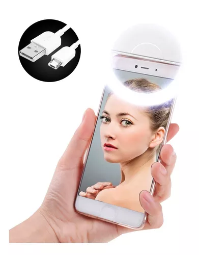 Aro Luz Led Recargable Selfie Ring Light Para Celular Declip