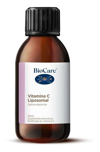 Biocare Vitamina C Liposomal Liquida 1000 Mg 30 Serv Antiox Sabor Limón