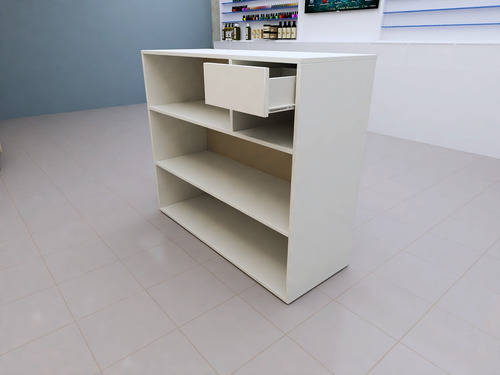 Mostrador Ciego Comercial Para Local Funcional Blanco