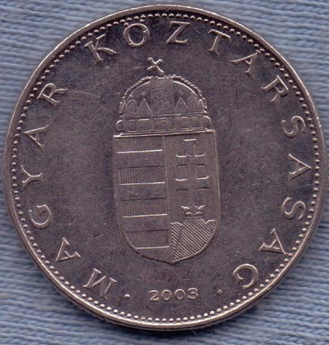 Imagen 1 de 2 de Hungria 10 Forint 2003 * Escudo * Segunda Republica *