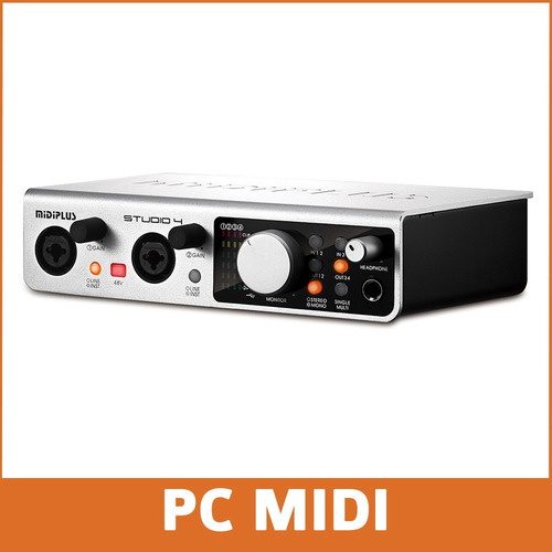 Placa Audio Usb Midiplus Studio 4 4 Salidas 4 Entradas Midi
