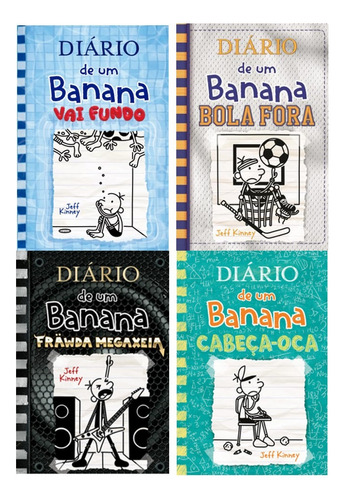 Coleção Diário De Um Banana - Vol 15, 16, 17 E 18: Vai Fundo + Bola Fora + Frawda Megaxeia + Cabeça-oca
