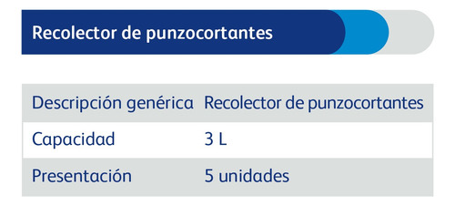 Contenedor Desechable Bd Sharps Collectors 3 L- 5 Piezas