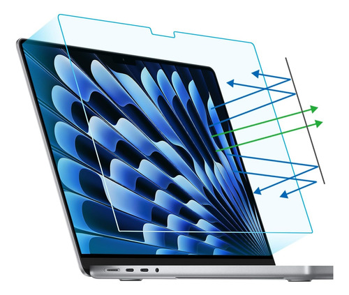 Mica Protector Pantalla De Vidrio Y Filtro Azul Para Macbook A2941 / A3114 / A3241