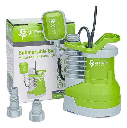 Bomba De Sumidero Sumergible Green Expert De 1/4 Hp, 2500 Gp