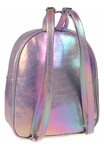 Mochila Infantil Unicornio Lentejuelas Holografica Lila Liso