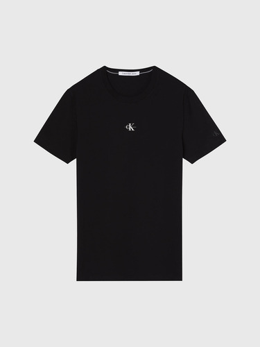 Camiseta De Algodón Orgánico Con Monograma Negro