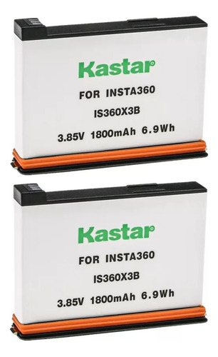 Set 2 Baterías 1800 Mah Para Insta360 X3 5.7k 360° Vr