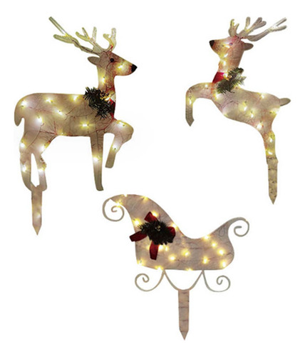 3 Adornos Navideños Para Decoración Exterior Con Forma De Re