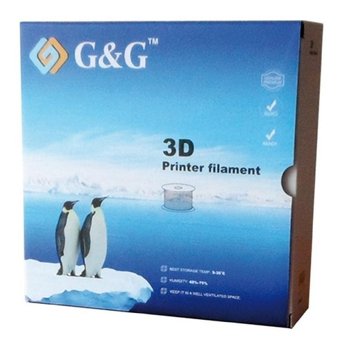 Filamento 3D PLA G&G de 1.75mm y 1kg violeta