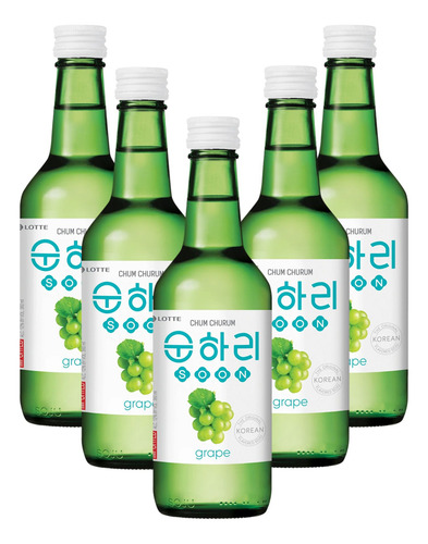 Licor Coreano Soju Soon 360ml Con Variedad De Sabores