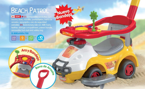 Andador Bebe 2 En 1 Beach Patrol Rondi