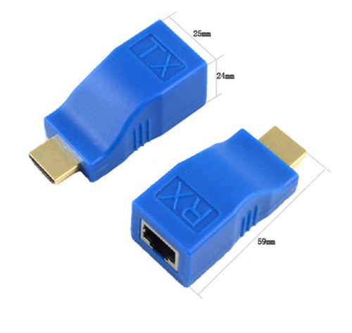 Imagem 4 de 6 de Extensor Adaptador Hdmi Ultra Hd Cabo Rj45 Pc Monitor Tv Led