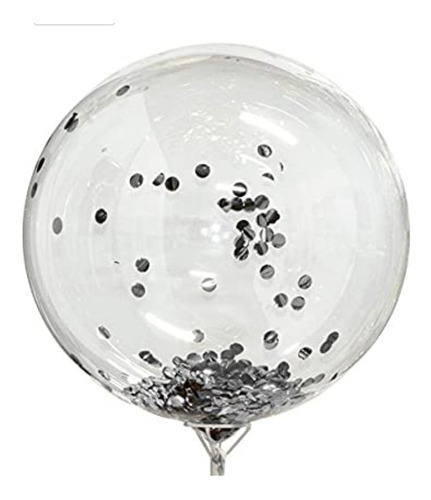 Globos Burbujas De 45cm Con Confeti X5 Unidades