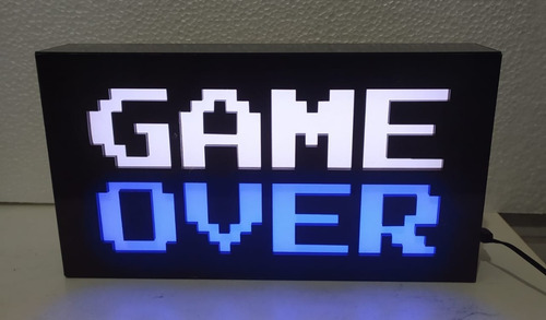 Luminária Game Over Troca De Cor Automaticamente