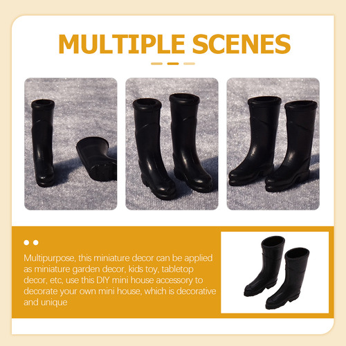1 Par De Botas De Resina Tiny House Para Fiestas, Microescen
