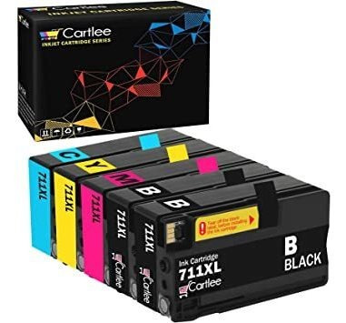 Cartlee Conjunto De 5 Compatible 711xl 711 De Alto Rendimien